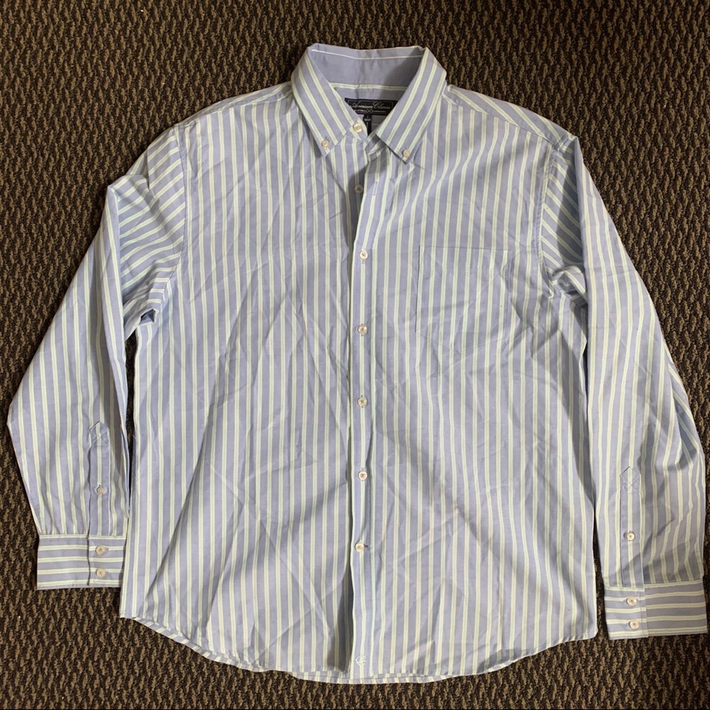 New Men’s American Classic Buttondown Shirt Blue L